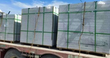 浙江 芝麻白花岗岩地铺石装车日常