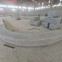 浙江 芝麻白异形坐凳，自然面光面弧形加工