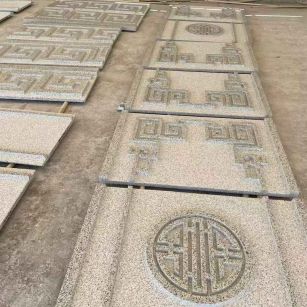 浙江 白麻花岗岩外墙立面雕刻板