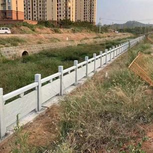 浙江 白麻河道栏杆效果展示图