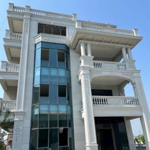 浙江 白麻花岗岩别墅外墙干挂效果展示