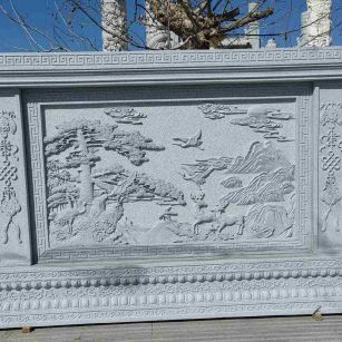 浙江 芝麻白大型照壁，屏风，影壁
