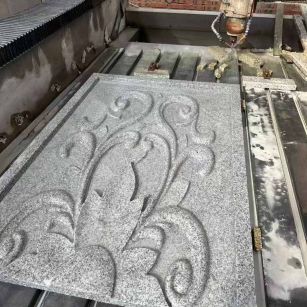 浙江 白麻别墅干挂雕花板