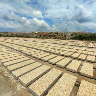 浙江 黄金麻荔枝面花岗岩石材地铺石防护中
