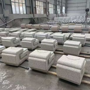 浙江 白麻花岗岩异形加工-石凳，坐凳