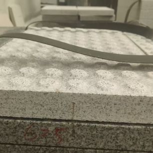 浙江 芝麻白花岗岩6.0公分荔枝面五轴加工雕刻盲点