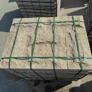 浙江 黄金麻花岗岩石材自然面蘑菇石成品