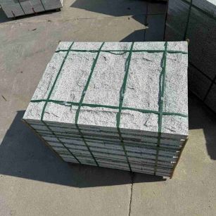 浙江 白麻花岗岩石材自然面蘑菇石成品