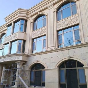 浙江 黄金麻花岗岩别墅外墙干挂