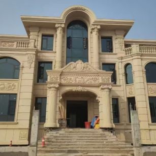 浙江 黄金麻花岗岩别墅外墙干挂