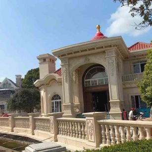 浙江 黄金麻花岗岩欧式别墅