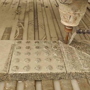 浙江 芝麻白花岗岩石材盲人石、盲道石、盲点石