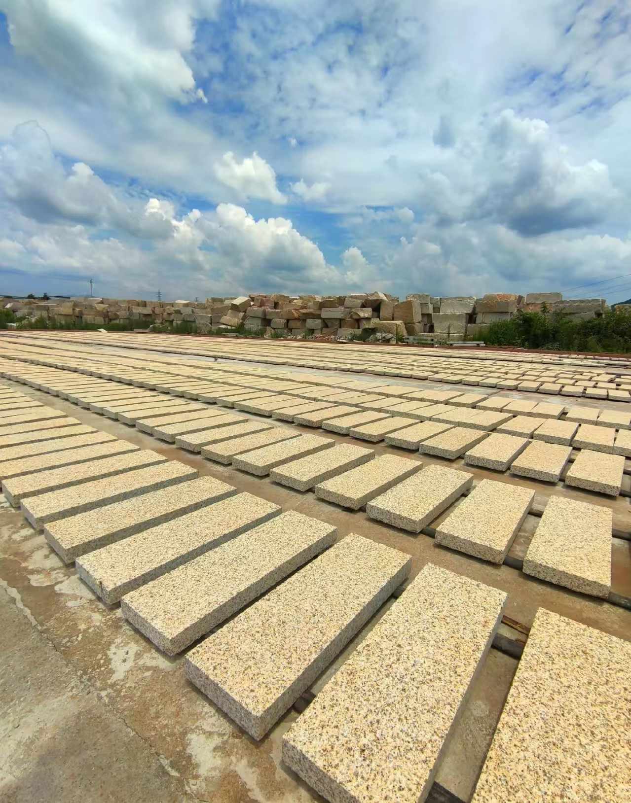 浙江 黄金麻荔枝面花岗岩石材地铺石防护中