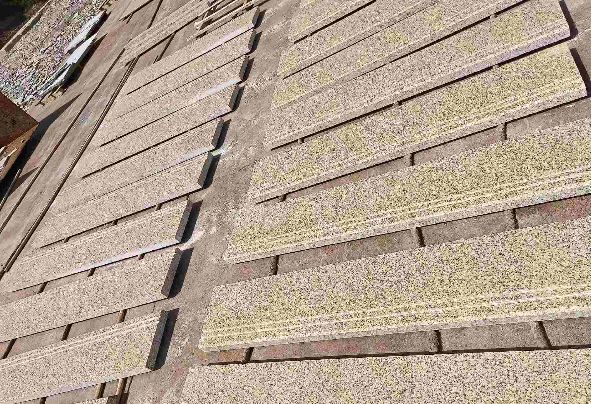 浙江 黄金麻花岗岩光面楼梯踏步