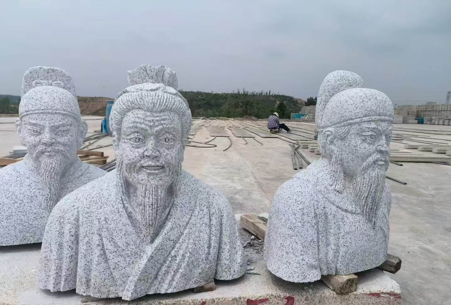 浙江 白麻花岗岩石材人物立体雕刻