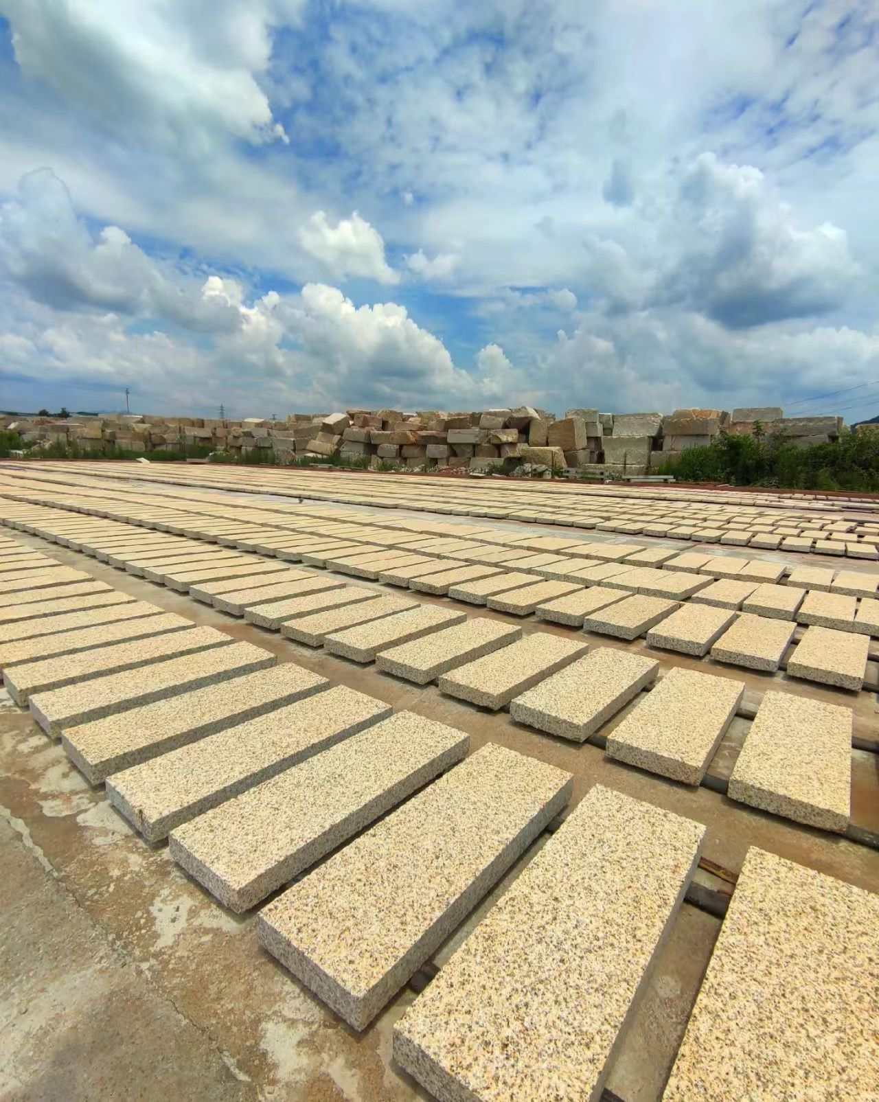 浙江 黄金麻花岗岩荔枝面地铺石防护中