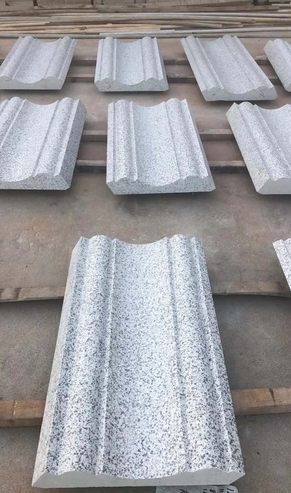 浙江 白麻花岗岩光面别墅线条