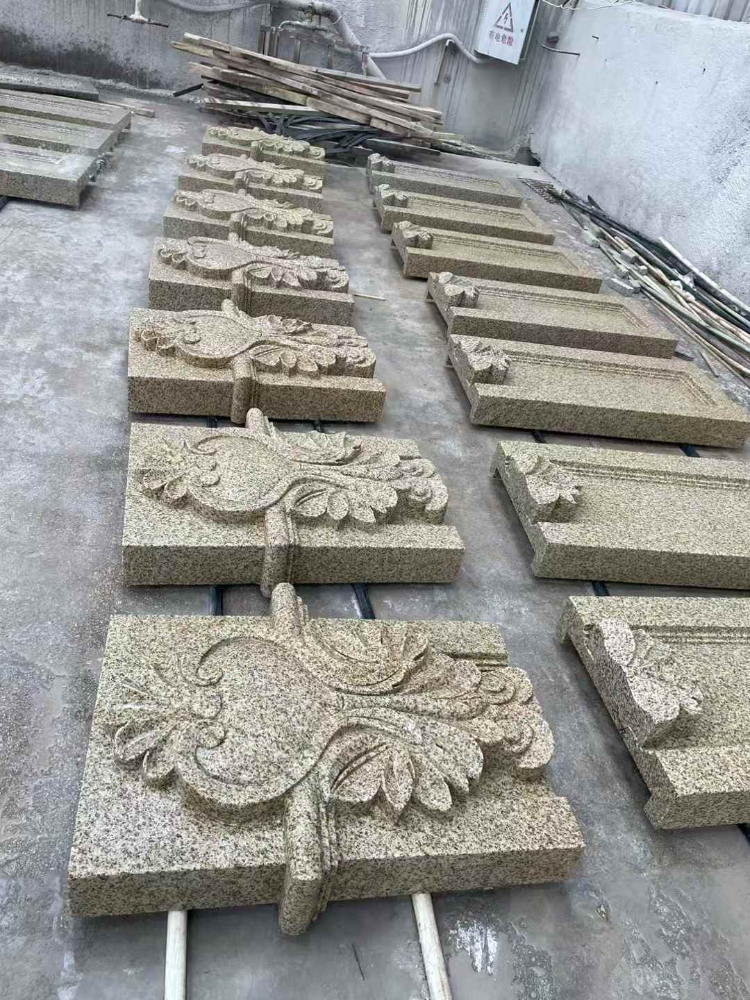 浙江 黄金麻花岗岩别墅外墙雕刻板