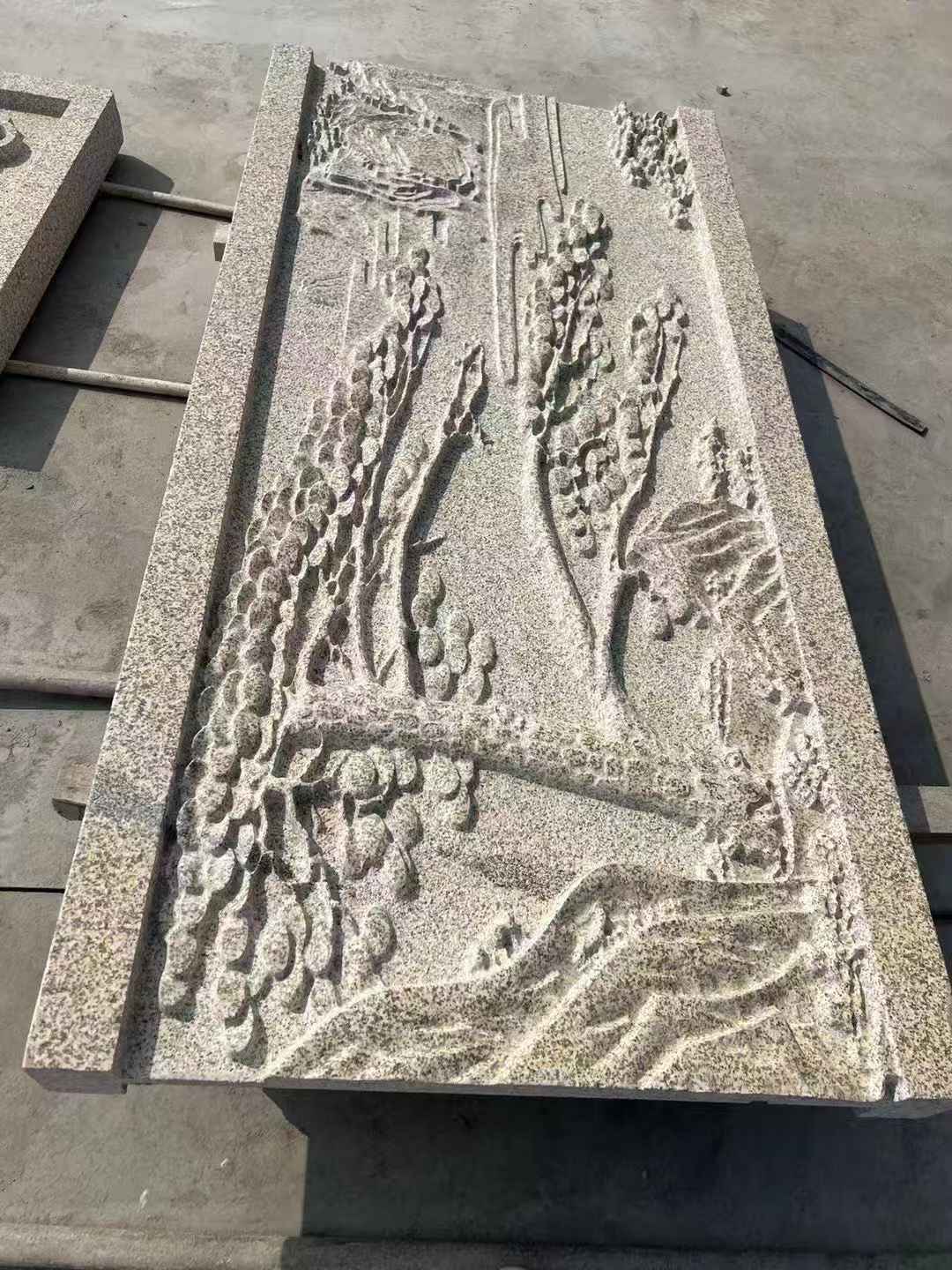 浙江 黄金麻雕刻板浮雕迎客松