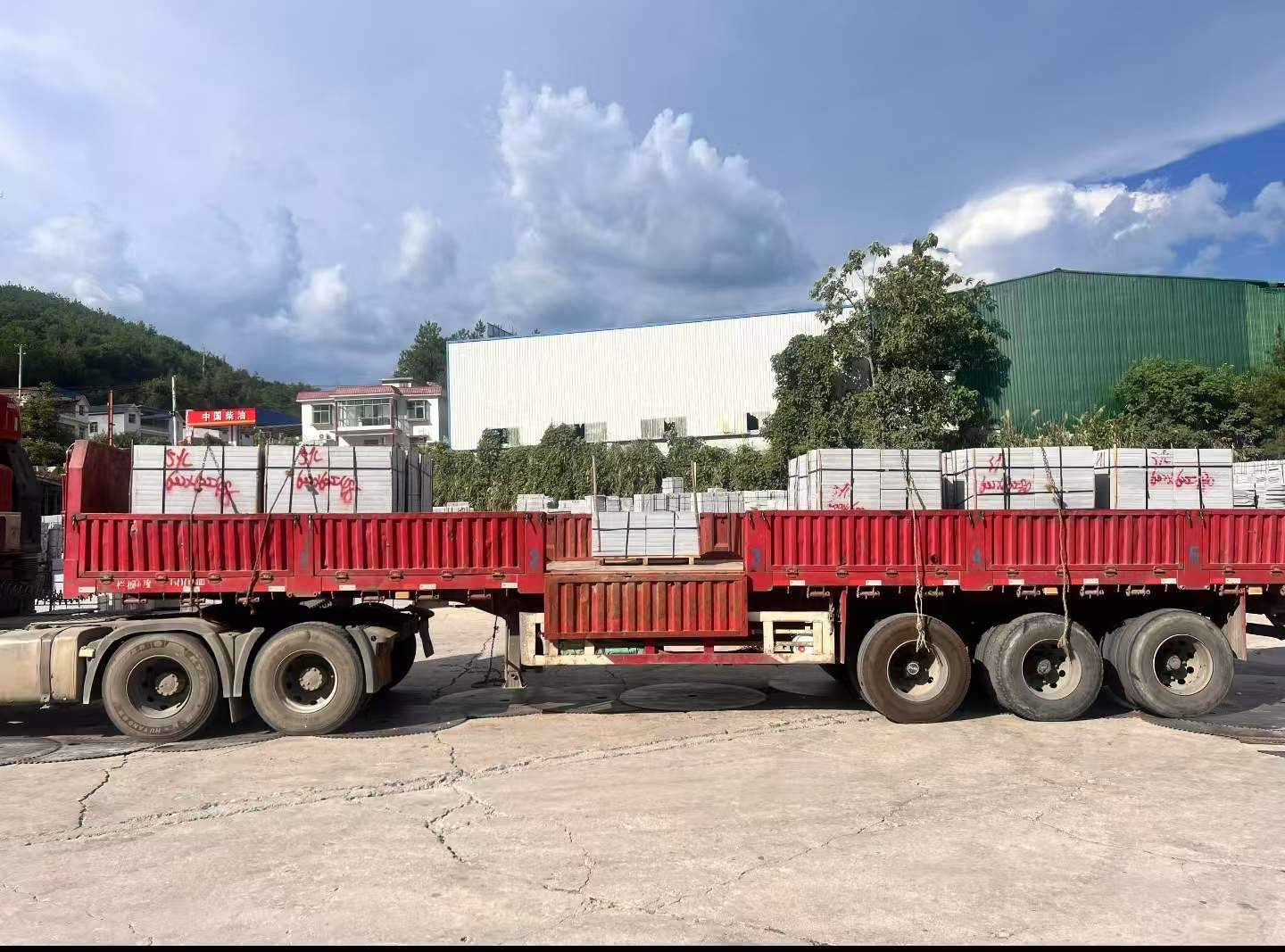 浙江 芝麻灰花岗岩地铺石出货日常