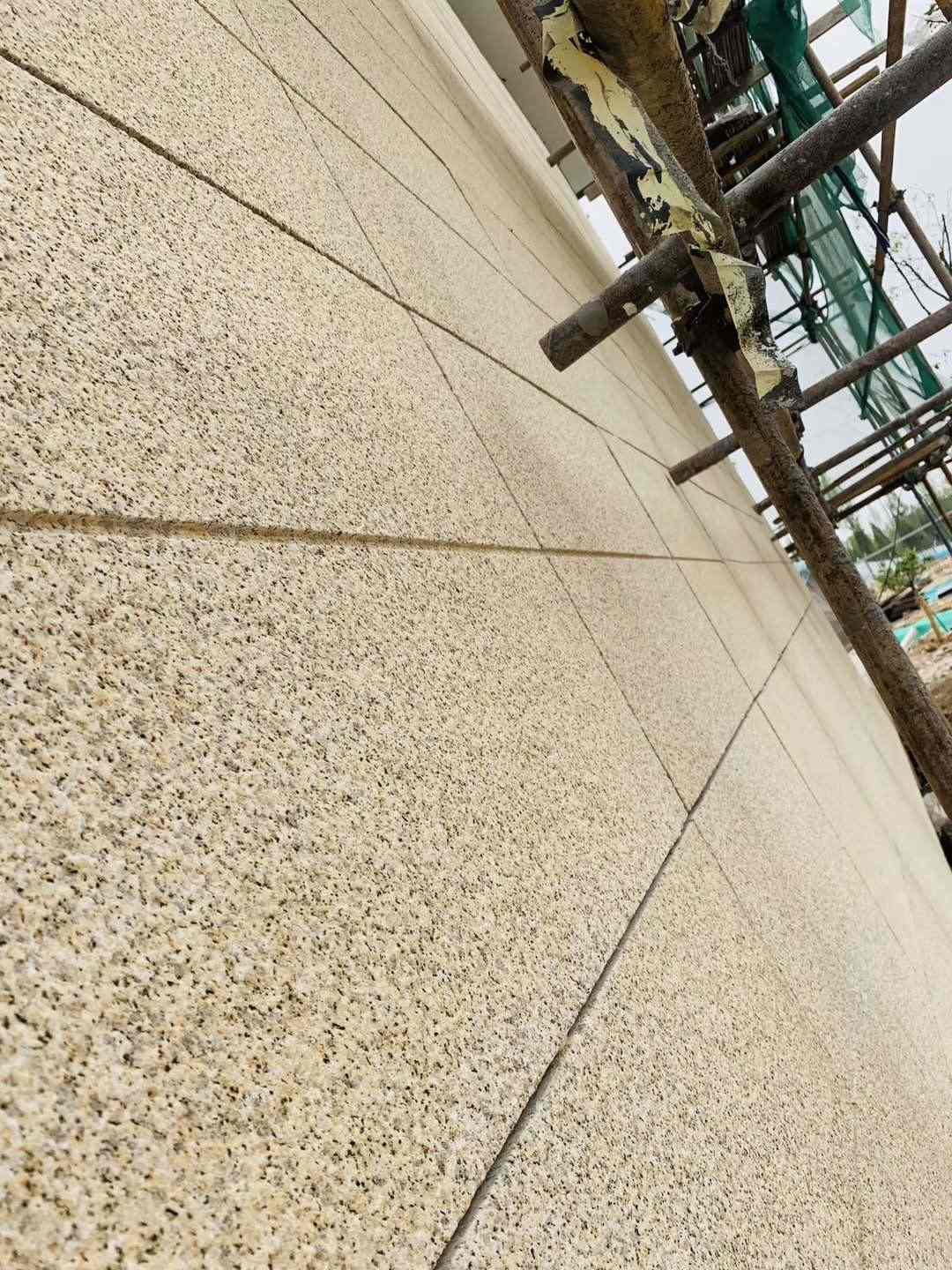 浙江 黄金麻花岗岩荔枝面外墙干挂石材效果示例