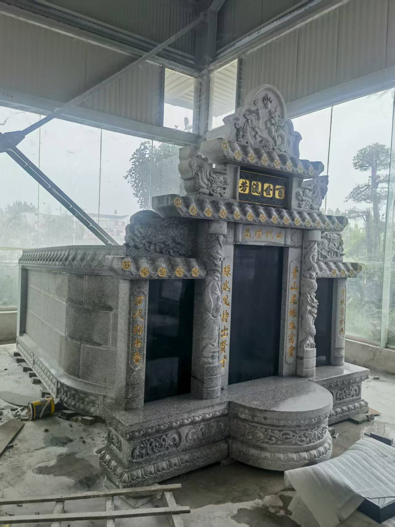 浙江 芝麻白墓碑效果展示图